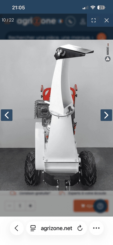 Broyeur végétaux grosse capacité 14cv