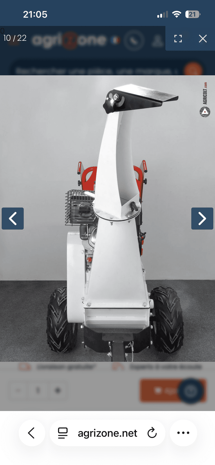 Broyeur végétaux grosse capacité 14cv