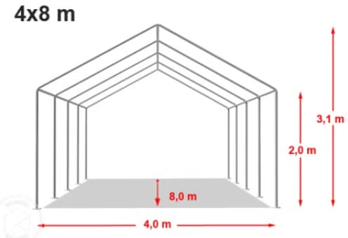 Location barnum 4m x 8m - réception - mariage