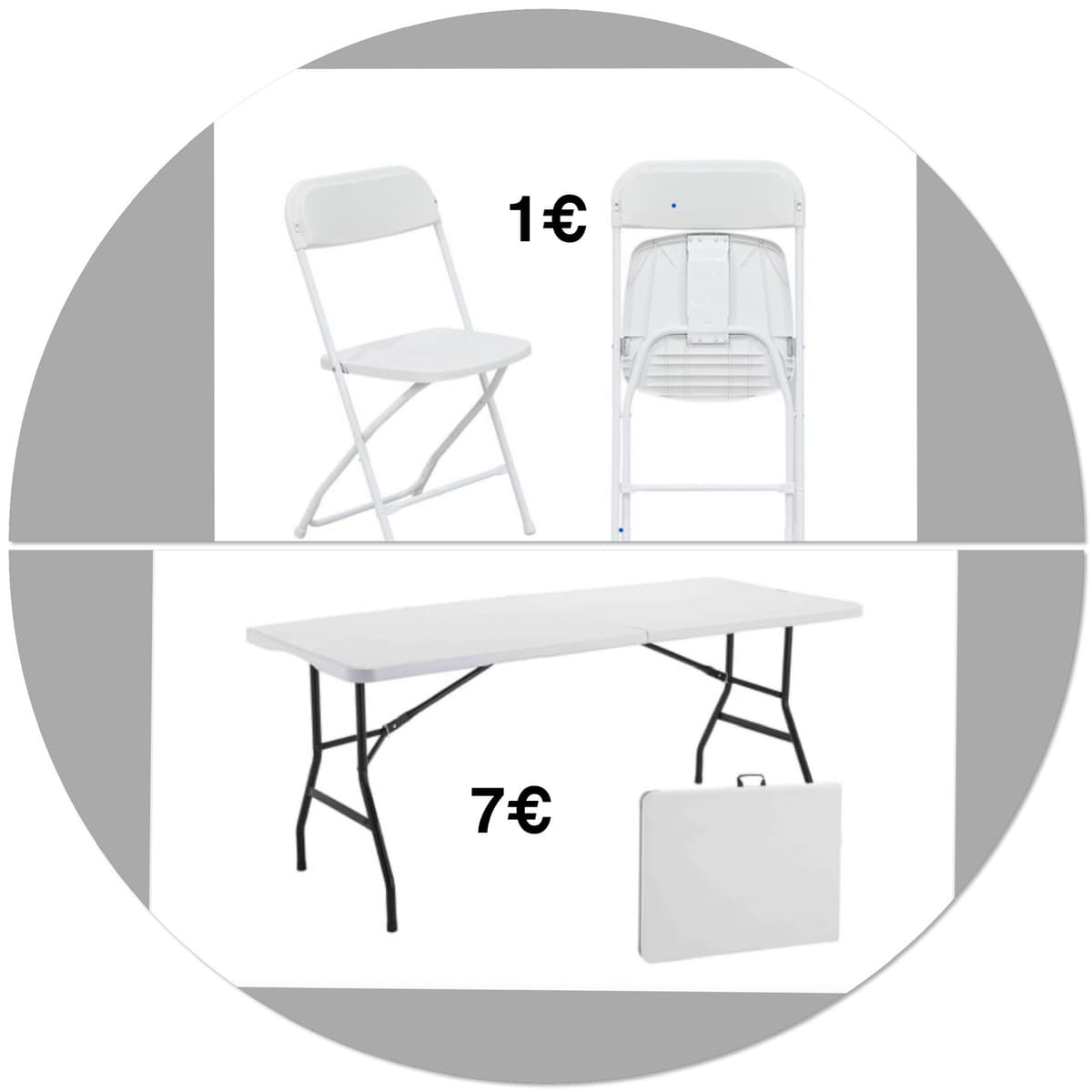 Location chaises et tables pliantes