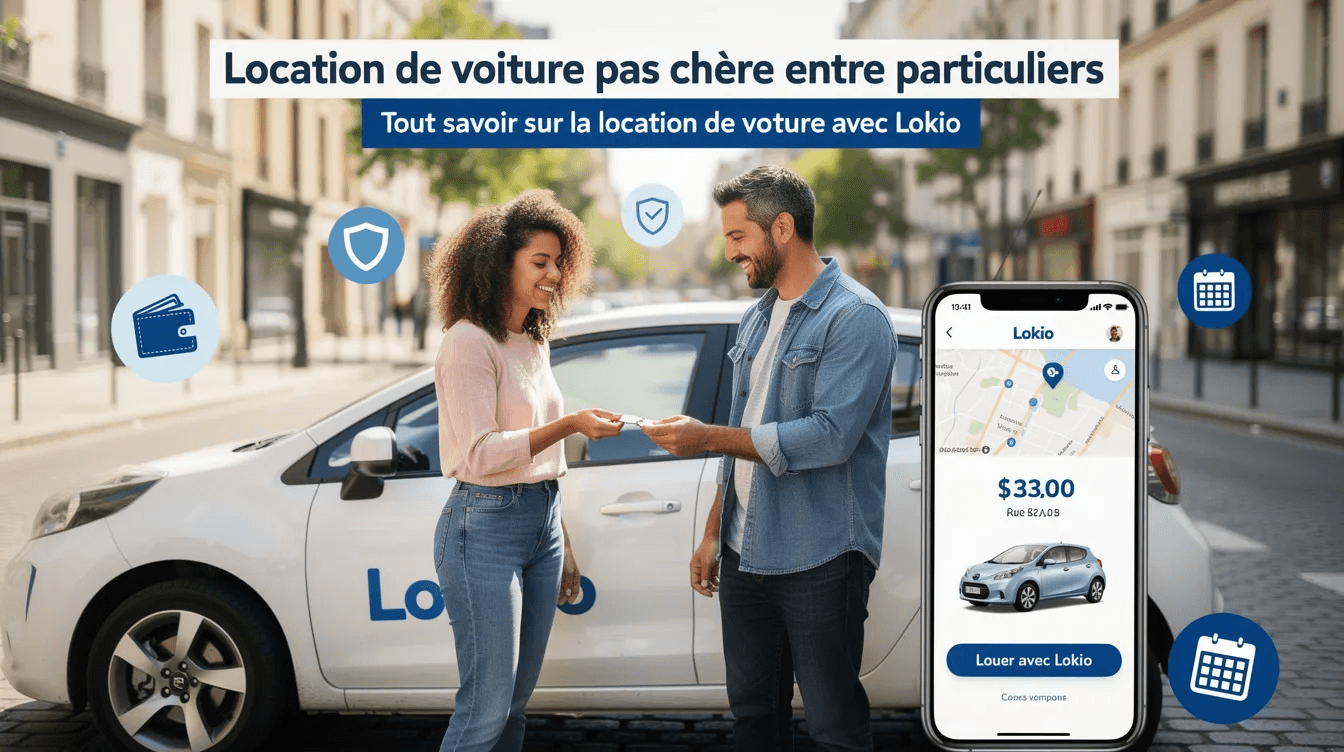 Voiture location pas chère entre particuliers avec Lokio