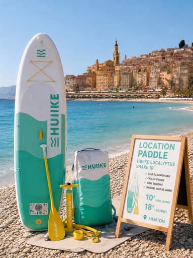 Location paddle gonflable à Menton – kit complet inclus