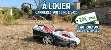 Location tondeuse électrique 1800W à Carrières-sur-Seine