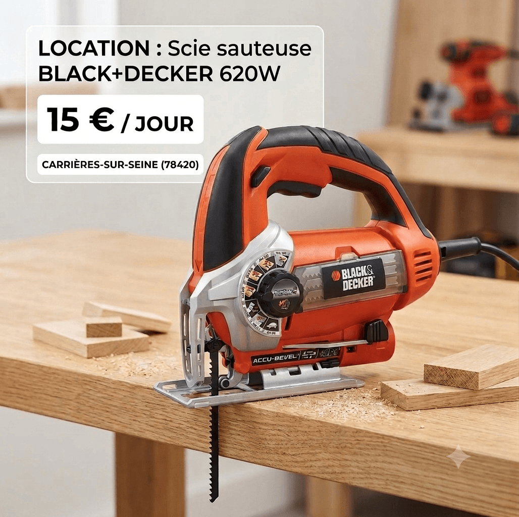 Location scie sauteuse BLACK+DECKER 620W à Carrières-sur-Seine
