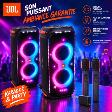 Location pack enceintes JBL PartyBox 710 + micros sans fil – Mérignac