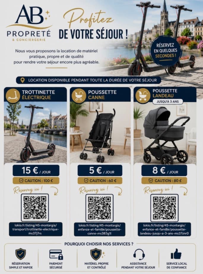 Location de trottinette électrique à Montargis