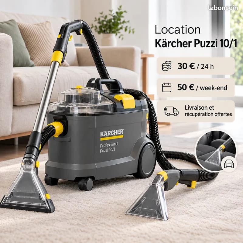 Location shampouineuse Kärcher Puzzi 10/1 à Corbeil-Essonnes