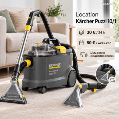 Location shampouineuse Kärcher Puzzi 10/1 à Corbeil-Essonnes
