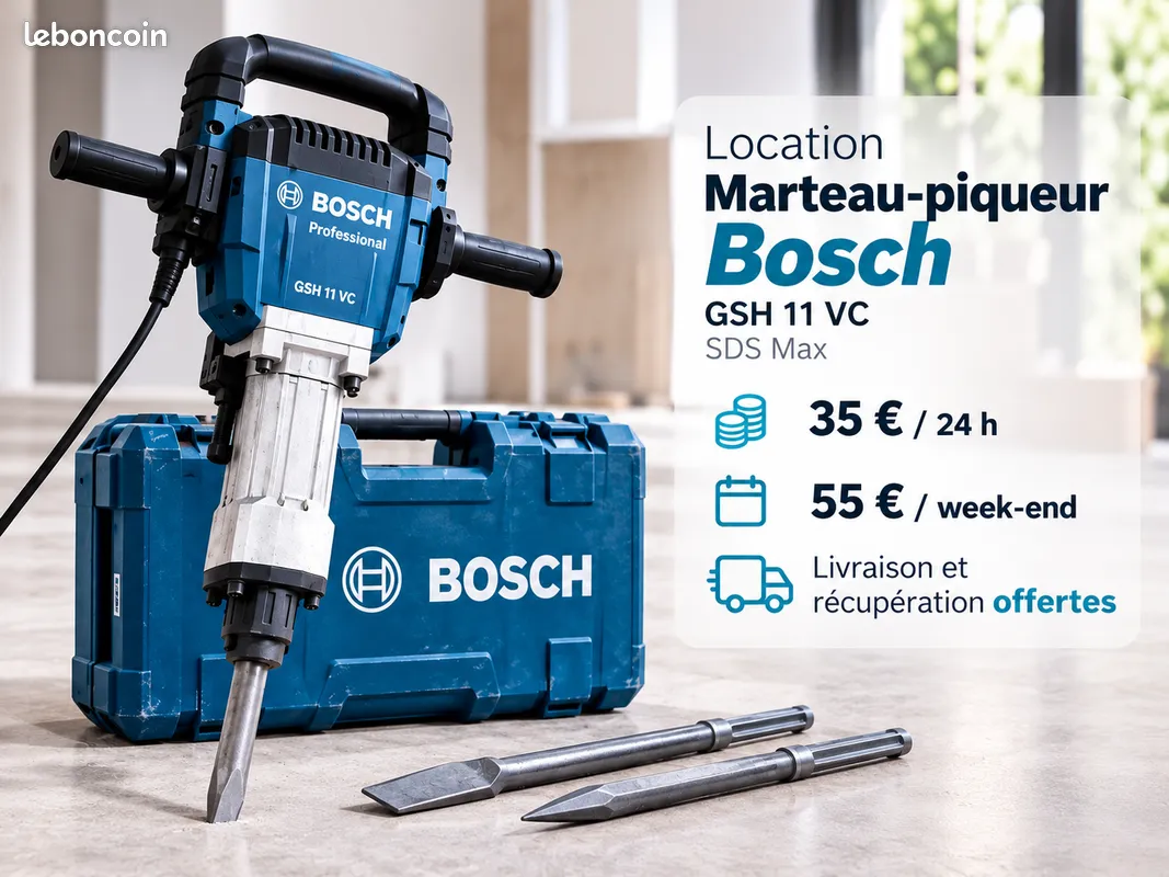 Location marteau-piqueur Bosch GSH 11 VC à Corbeil-Essonnes