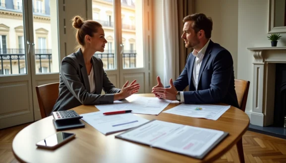 Conseils pour négocier loyer île-de-france : locataire discutant du prix du bail avec un propriétaire